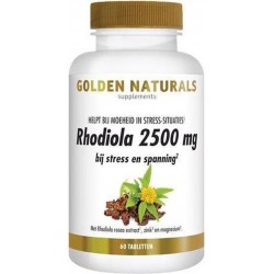 Golden Naturals Rhodiola 2500 mg (60 veganistische tabletten)