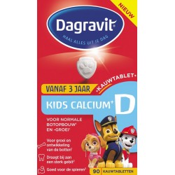 Dagravit Kids Calcium +D vanaf 3 jaar Voedingssupplement - 90 kauwtabletten