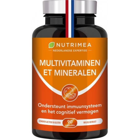 Multivitaminen - helpt natuurlijk afweersysteem •  Nutrimea - 90 caps