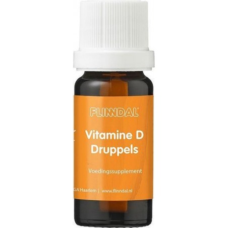 Flinndal Vitamine D Druppels 10 ml - Bevat 5 mcg vitamine D3 per druppel (200 IE) - Bezorgd via de brievenbus - 8720211901324