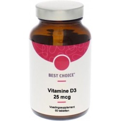 Best Choice Vitamine D3 25 mcg 60 tabletten