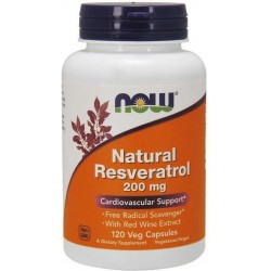Resveratrol Natural, 200 mg, 120 veg. capsules, Now Foods