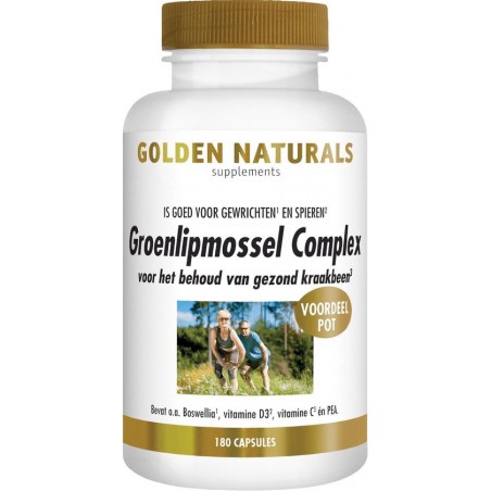 Golden Naturals Groenlipmossel Complex (180 capsules)