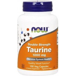 Now Foods, Taurine, Dubbel sterk, 1,000 mg, 100 capsules