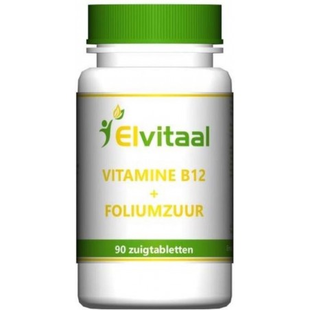 Elvitaal Vitamine B12 1000µ + foliumzuur - 90 Tabletten - Vitaminen