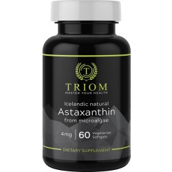 TRIOM Astaxanthine - 4mg 60 Vegan capsules - 100% Natuurlijk - Inclusief gratis pillbox vanaf 2 stuks