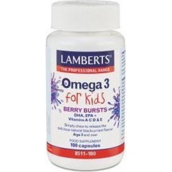 Lamberts Omega 3 Berry Bursts For Kids - 100 Kauwcapsules - Voedingssupplement