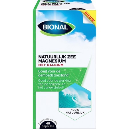 Bional Natuurlijk Zee Magnesium met Calcium 40 capsules