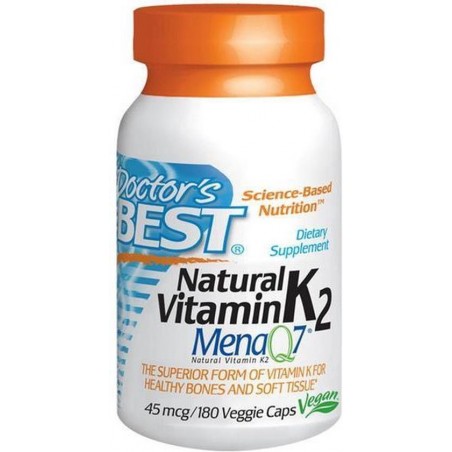 Natuurlijke vitamine K2 Mena Q7, 45 mcg (180 Veggie Caps) - Doctor's Best
