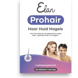 Elan Prohair - Haarvitaminen - Haar Huid Nagels - Voor behoud van glanzend en sterk haar, gezonde huid en nagels - 30 tabletten