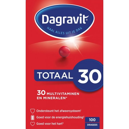 Dagravit Totaal 30 Multivitaminen Voedingssupplement - 100 tabletten