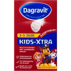 Dagravit Kids-Xtra 3-5 jaar Multivitaminen Voedingssupplement - 60 Kauwtabletten