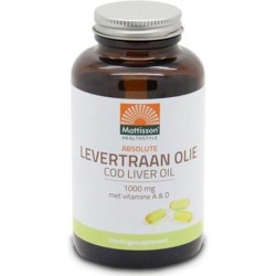 Mattisson Levertraanolie / Codliver Oil 1000 mg met vit. A&D