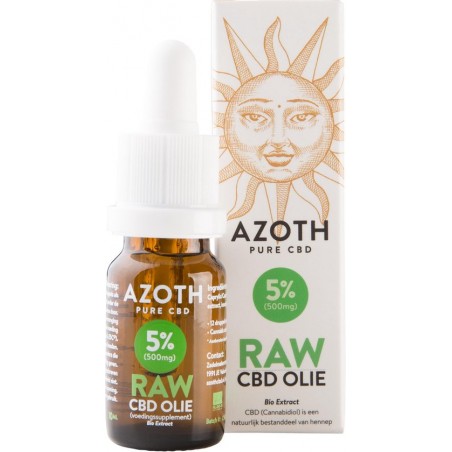 Azoth 5% RAW CBD Olie - THC Vrij