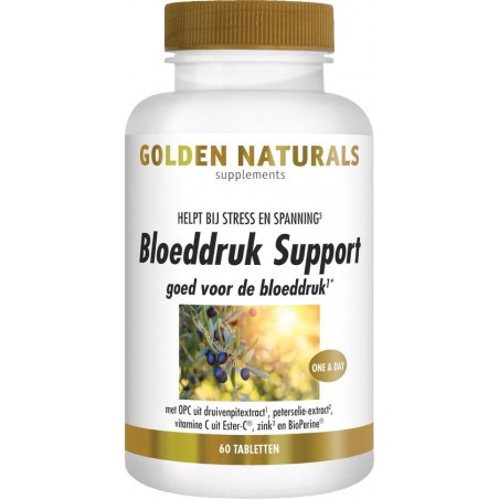 Golden Naturals Bloeddruk Support (60 veganistische tabletten)