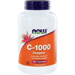 Now Foods - Vitamine C-1000 Complex (Buffered) - Met 250 mg Bioflavonoïden - 180 Tabletten