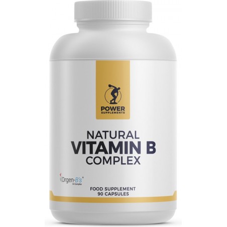 Power Supplements - Natuurlijke Vitamine B Complex - 100% natuurlijke Vitamine B - 90 caps