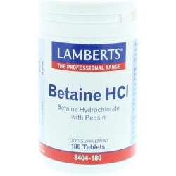 Lamberts Betaine HCL with Pepsin - 180 Tabletten - Voedingssupplement