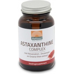 Mattisson / Astaxanthine Complex met Resveratrol-, Druivenpiten Groene thee extract - 60 vcaps