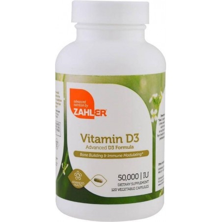 Vitamin D3, 50,000 IU, 120 Vegetable Capsules