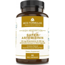 Artemisinin with Artemisia Annua, 350mg/ Vegetarian caps. (Quality, Purity & We Donate 50%)