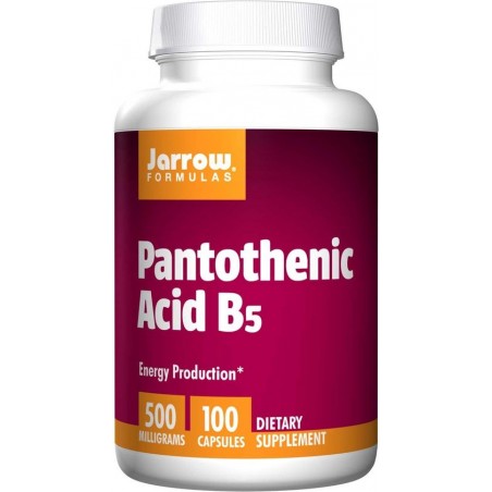 Pantothenic Acid B5 500 mg (100 Capsules) - Jarrow Formulas