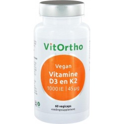 Vitamine D3 1000 IE en K2 45 mcg Vegan - Vitortho