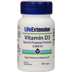 Vitamine D3, 5000 IU (60 gelcapsules) - Life extension