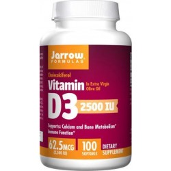 Vitamine D-3, 2500iu x 100 softgels | Jarrow Formulas