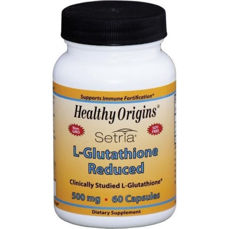 Setria L-Glutathione Reduced 500 mg (60 Capsules) - Healthy Origins