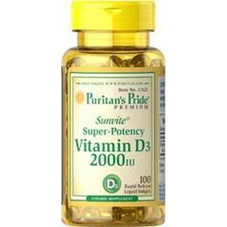 Puritan's Pride Vitamine D3 2000 IU - 100 softgels