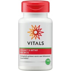 Vitals Foliumzuur 5-MTHF 800 mcg Voedingssupplement - 100 capsules