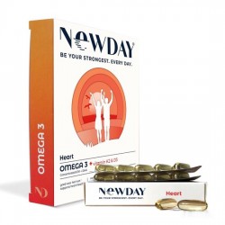 NewDay omega-3 • Heart • mét vitamine D3 en K2 • visolie • geproduceerd in Nederland door NewDay®