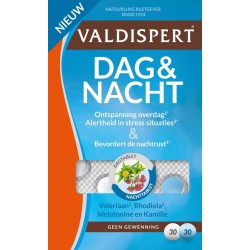 Valdispert Dag & Nacht Voedingssupplementen - 30 witte tabletten - 30 blauwe tabletten
