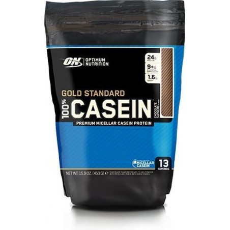 Optimum nutrition 100% Caseine Time Release Proteine - 450 gram - chocolate.