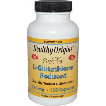 Setria L-Glutathione Reduced 250 mg (150 Capsules) - Healthy Origins
