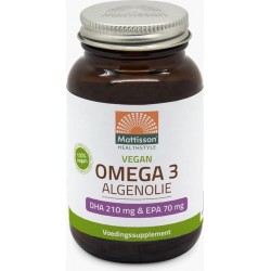 Mattisson / MT1472 Plantaardige Vegan Omega 3 Algenolie DHA 210mg / EPA 70mg 60 vcaps.
