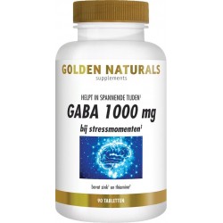 Golden Naturals GABA 1000 mg (60 veganistische tabletten)