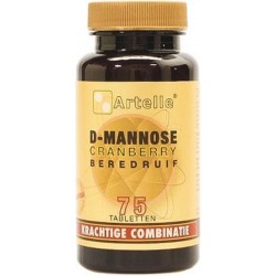 Artelle D-Mannose Cranberry Beredruif - 75 Tabletten - Voedingssupplement