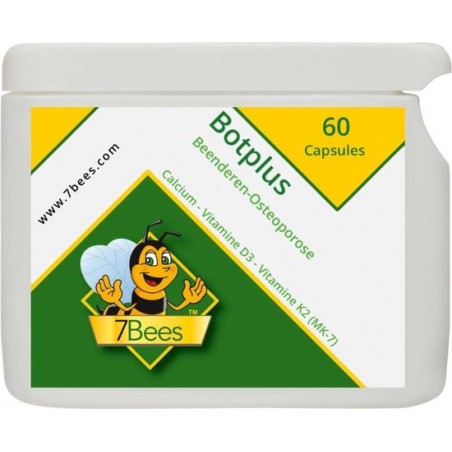 Botplus 60 capsules - Calcium - Vitamine D3 - Vitamine K2 | 7Bees