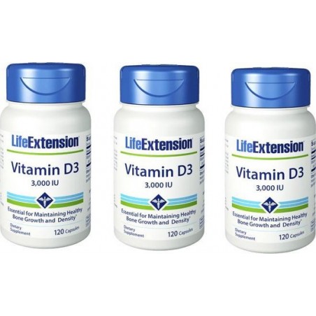 Vitamin D3, 3,000 IU 120 Softgels, 3-packs