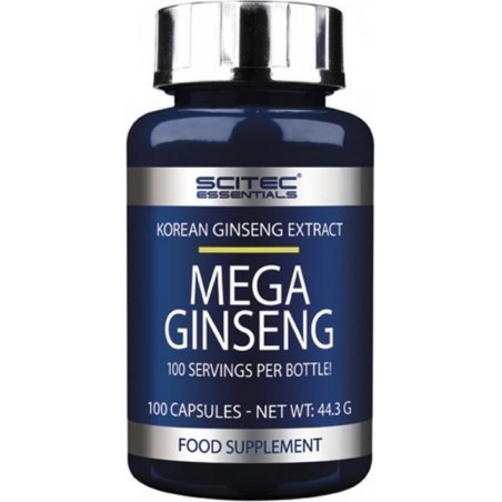 Scitec Nutrition - Scitec Essentials - Mega Ginseng - Korean Ginseng extract - 100 capsules - 100 porties