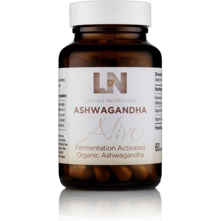 Living Nutrition / Gefermenteerde Ashwagandha Capsules – Bio 60 stuks
