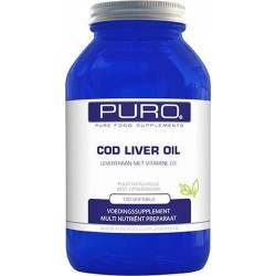 Puro Cod Liver Oil Softgels Levertraan/vitamine D 250capsules