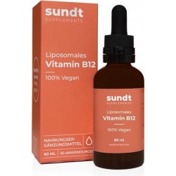 B12 Vitaminen Liposomaal Voedingssupplement van Sundt© - 60 ml - 100% Vegan - Hoge Biobeschikbaarheid