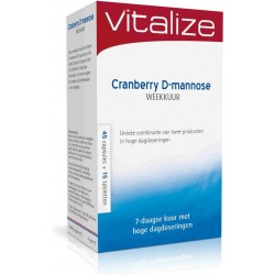 Vitalize Cranberry D-Mannose Weekkuur 60 stuks