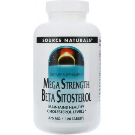 Mega Strength Beta Sitosterol- 375 mg (120 tablets) - Source Naturals