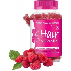 Sweet Gummy Bears Haarvitamines 60 Gummies -0% Suiker-37% Sterker-100% Vegan