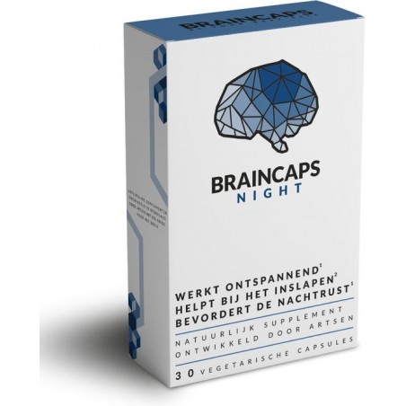 Braincaps Night – Melatonine – Nachtrust stimulerend voedingssupplement – 60 capsules