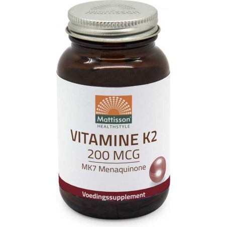 Mattisson / Vitamine K2 200 mcg MK7 menaquinone - 60 tabletten